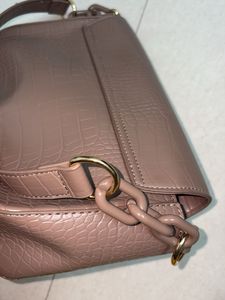Mauve Faux Croc Shoulder Bag (WESTSIDE L.O.V)