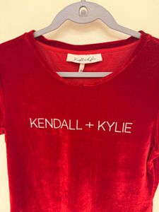 Kendall + Kylie Velvet Tee