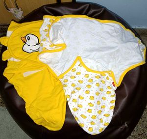 Cute Duck Baby Swaddle Set