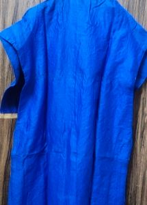 zari and kunden work cotton Elegant Blue &amp; Gold Sa