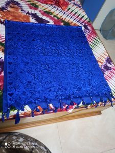 Brand New Royal Blue Colour Velvet Stole/dupatta