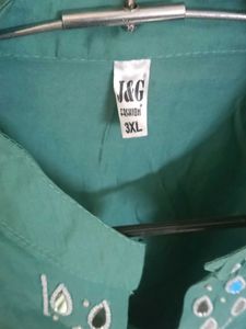 Green Ethnic Kurta with Pathani bottom