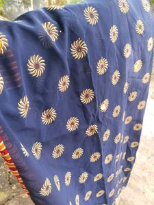 Blue Floral Meterial