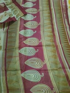 New Tissue Cotton Handloom Printed Saree
