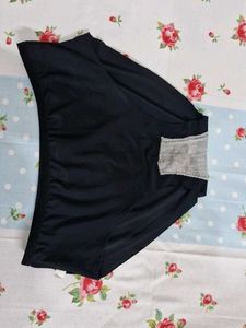 Black High-Waisted Swim Bottom