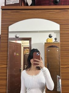 White Long Sleeve Top