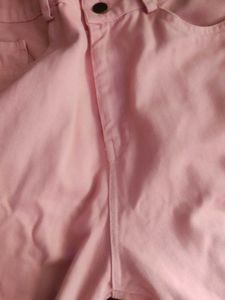 Pink Wide Leg Jeans
