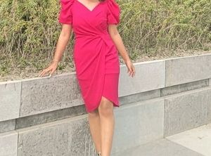 Short Body Corn Dress Pink Colour