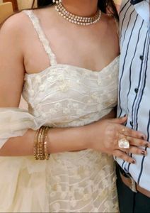 White Net lehenga