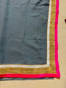 Elegant Grey Saree