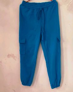 Blue Cargo  Joggers With Beautiful Tank Top