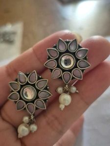 Floral Pearl Drop Earrings