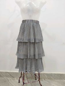 Tiered Midi Skirt