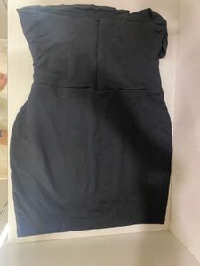 Strap Less Mini Black Dress