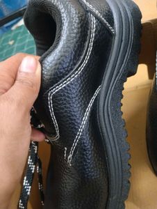 Black Leather Work Shoes 7 number