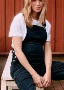 BLACK COTTON CORDUROY DUNGAREES