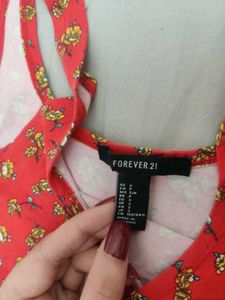 Red Floral Bodycon Dress