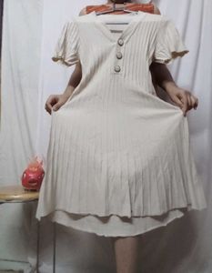 Cream Knit Mini Dress
