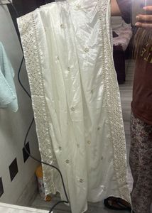partywear off white dupatta