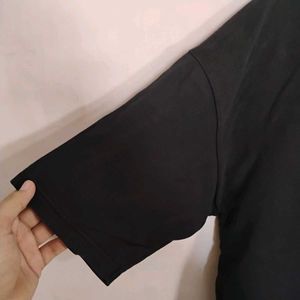 Men&#39;s Half Sleeve Black T-Shirt (Size - XL)