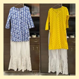 Elegant 2 Kurta 1 Plazo Set