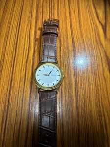 Titan Men Lether Watch With Brown Strap New Condit