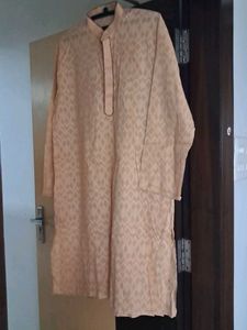 Peach Patterned Kurta