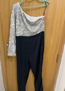 Kazo Sequin One-Shoulder Jumpsuit