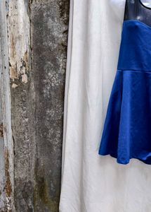 112310. Blue Skater Dress