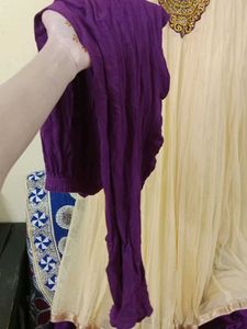 Elegant Ethnic Gown With Dupatta And Leggings
