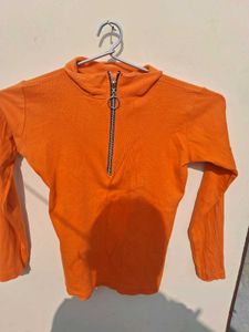 Orange Long Sleeve Top