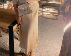Elegant Beige Slip Skirt