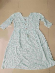 Cyan Colour Umbrella Kurti