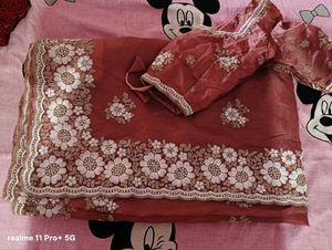 Elegant Embroidered Saree