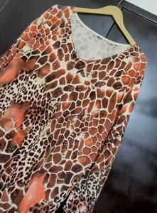 Brown 🟤 Printed Winter Top For 46 Bust