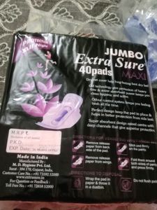 jumbo extra sure xxxl sanitary pads and chatcoal soap for @tanvi_nakul