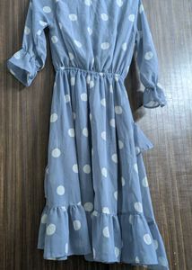 Grey Dot Dress