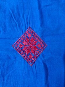 Blue Embroidered Kurta
