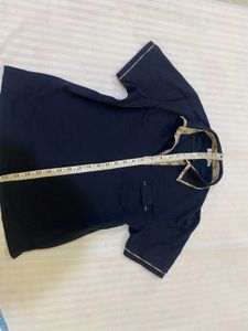 Collar Navy Blue Shirt