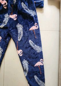 Flamingo Print luxe night suit