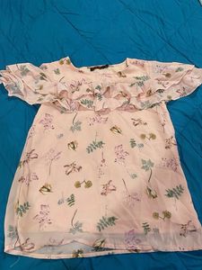 Floral Print Ruffle Top