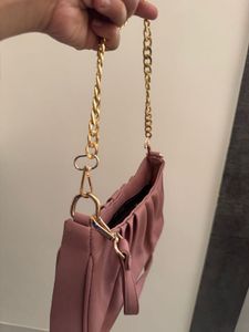 Mauve Chain Shoulder Bag