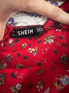 Red Floral Print Bodycon Dress