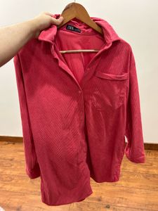 Zara Corduroy Oversized Shirt