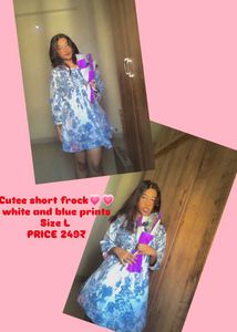 Blue & White Floral Dress