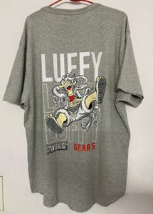 Forever 21 Grey Cotton T-Shirt (One Peice Printe