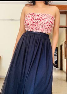 H&amp;M Shirred  Floral Tube Top