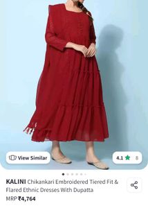 Elegant Red Anarkali Kurta Set
