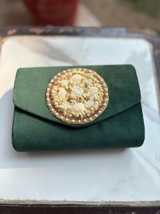 Stylish Dark Green Clutch