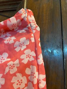 Floral MIDI Skirt With Slit